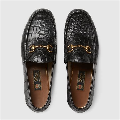 alligator gucci loafers|Gucci 1953 horsebit loafer.